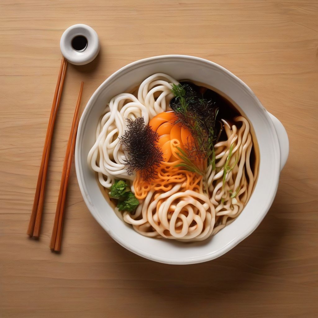 Mentaiko Cream Cheese Burnt Soy Sauce Udon